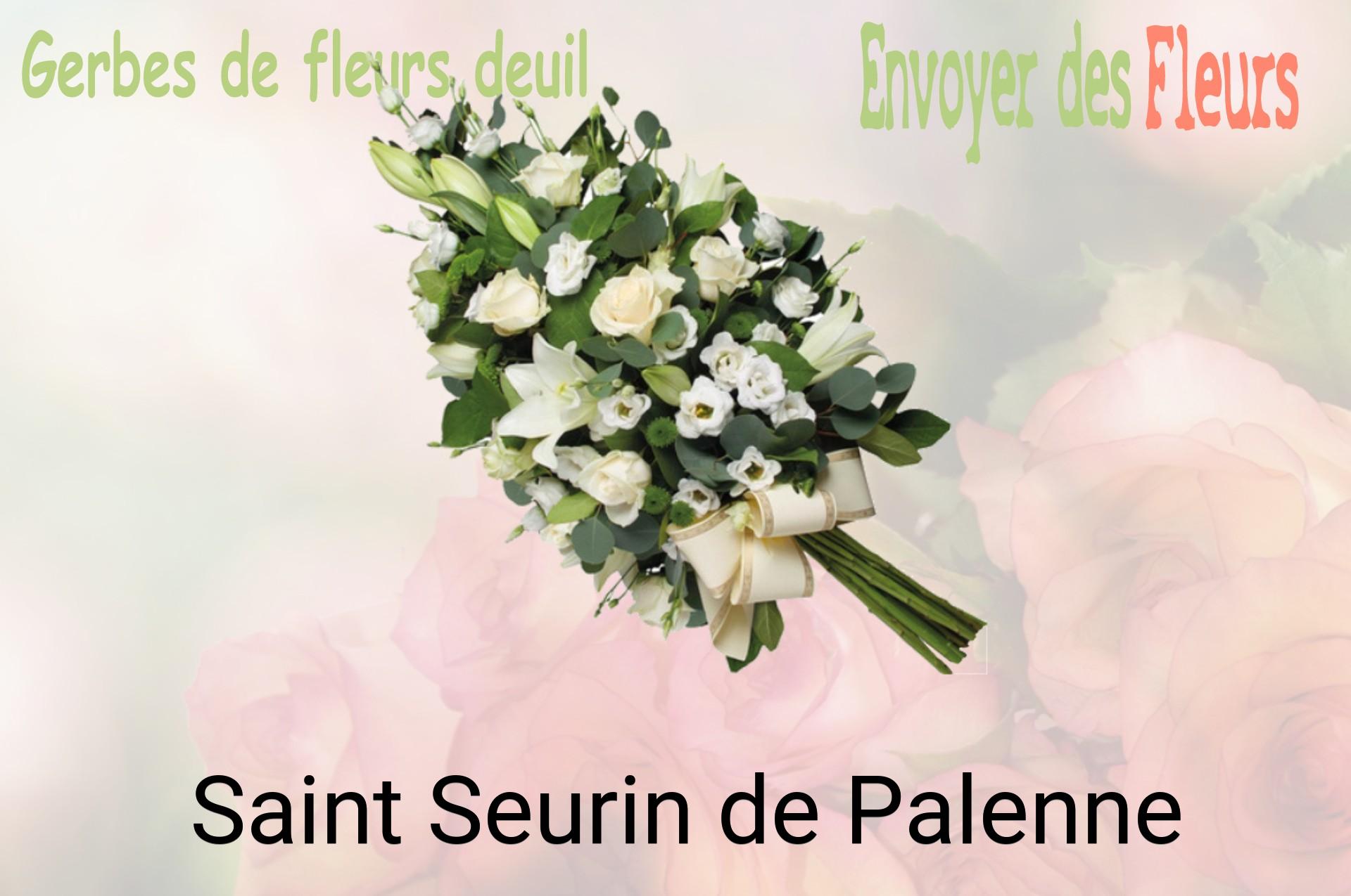 Gerbe de fleurs de deuil livrée à Saint-Seurin-de-Palenne